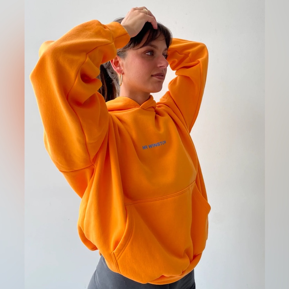 Mr Winston Puff Hoodie Orange & Blue